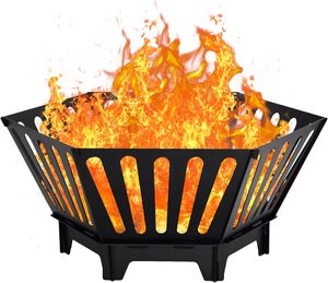 <b>Portable</b> Modern Metal <b>Fire</b> <b>Pit</b> Outdoor with Storage Bag <b>for</b> <b>Camping</b> Picnic Backyard Garden Outdoor Use - Product Image 1