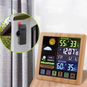 צבעוני <span class=keywords><strong>lcd</strong></span> צבעוני חיצוני דיגיטלי טמפרטורה חיצונית צג מזג אוויר תחנת תחזית שעון - Product Image 2