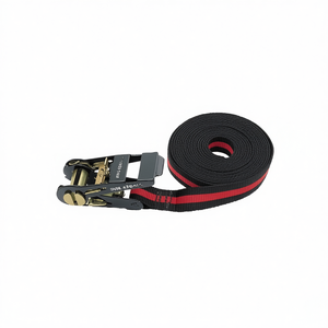 Correa de trinquete 424 N5 de 1 pulgada x 25 pies, negra con franja roja, de alta resistencia para remolque y transporte seguro de carga - Product Image 2