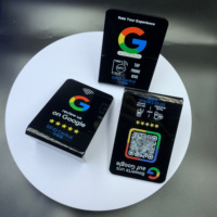 Code Qr personnalisé 13.56Mhz Nfc Google Review support en acrylique affichage Nfc à numériser pour google review Menu Stand