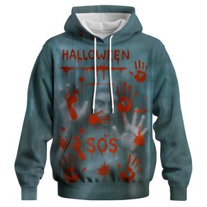 Felpa con cappuccio di Halloween con disegni terrificanti e sanguinosi per uomini e donne - Product Image 3