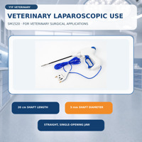 YYF SM1520 5mm 20cm Instrument de scellage vasculaire vétérinaire réutilisable pour chirurgie ouverte, à mâchoires droites à double ouverture
