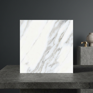 Azulejos de Porcelana Pulida Calacatta Classic de 600x600 mm, Aspecto de Mármol Brillante, para Pisos Interiores de Cerámica - Product Image 3