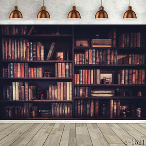Durable and Unfading Bookshelf Theme Background Paper <strong>Wonderful</strong> Hanging Background <strong>Cloth</strong> for Photo Studio Backdrop - Product Image 2
