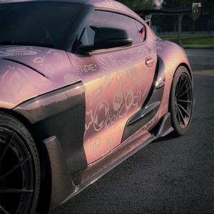 Style AD pour Toyota Supra GR MK5 A90 A91, mise à niveau en fibre de carbone, garde-boue avec jupe latérale en fibre de carbone, pare-chocs de voiture - Product Image 6