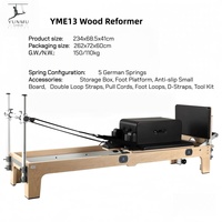 Machine de Pilates Reformer en Bois d'Érable Durable avec Tour Réglable Système F2 pour Studio de Pilates et Gymnase à Domicile - YUNMU YME13 Exercice de Santé