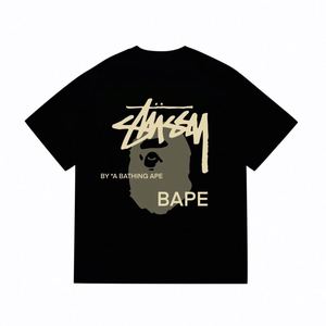 T-<span class=keywords><strong>shirt</strong></span> imprimé Bapees tendance pour homme, version haute qualité 1:1, collection 2026, motif lettres, style créateur, vente chaude - Product Image 4