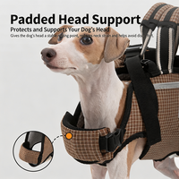Sac de transport ergonomique horizontal pour chat et chien, respirant, en soie glacée, réglable, avec protection dorsale, pour voyage