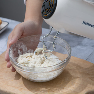 Netmego Handheld Electric Egg Beater N25D With Wire Whip And Dough Hook For Baking And Cream Whipping - Product Image 2