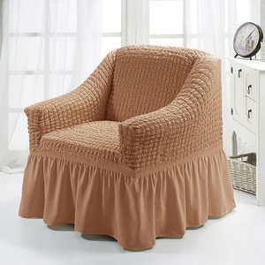 Housse de canapé universelle quatre saisons, moderne, simple, couleur unie, vert foncé, rouge vin, couverture intégrale, élastique, <span class=keywords><strong>gaze</strong></span> à bulles - Product Image 2