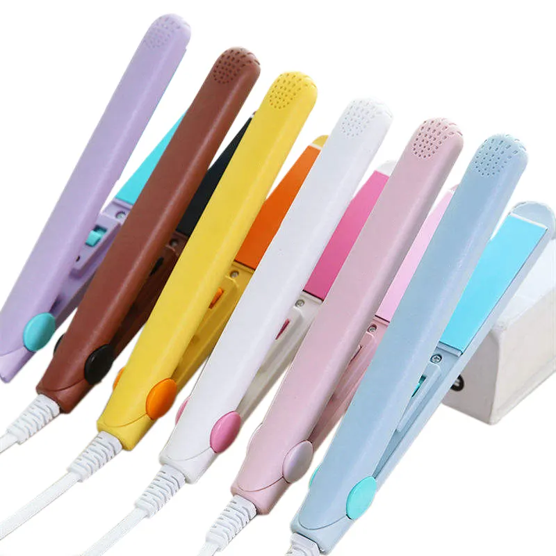 Mini Hair-Straightener Flat Iron Ceramic Hair Straightener Dry and Wet Thermostatic Electric Curling Iron Fashion Styling Tools
