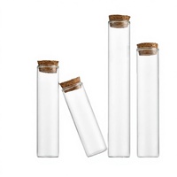 Bouteille en verre transparent de haute qualité de 10 ml pour fleurs séchées avec bouchon à vis, bouteille de stockage résistante aux hautes températures