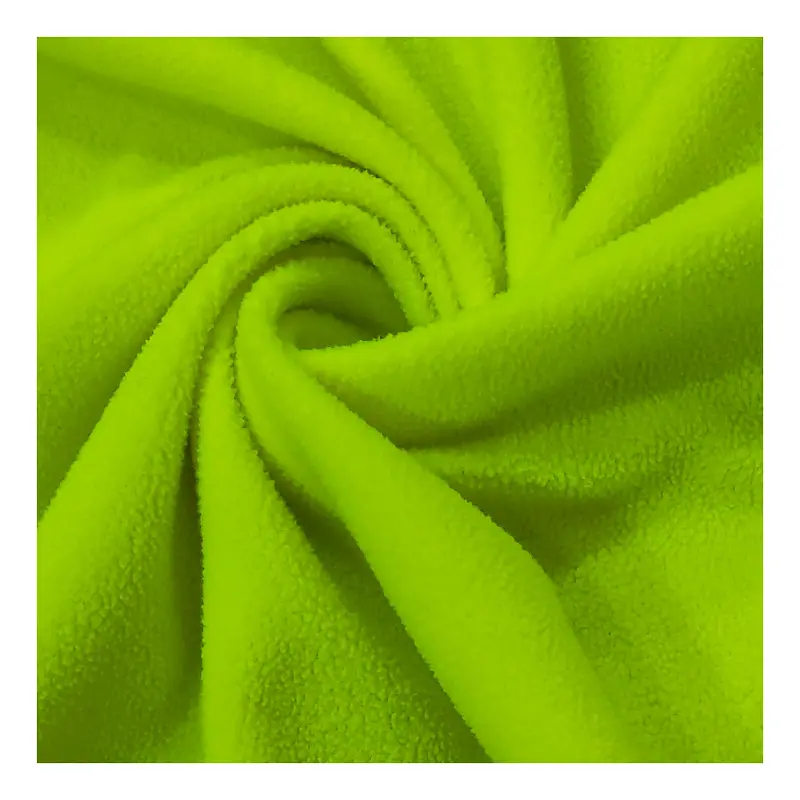 Polyester plain two-sided fluffy fabric for fall/winter coat, toy blanket