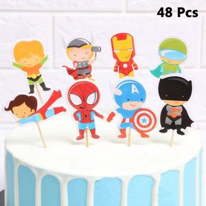 Articles de fête à thème, <span class=keywords><strong>d</strong></span>écorations de fête <span class=keywords><strong>d</strong></span>'<span class=keywords><strong>anniversaire</strong></span> pour garçons, super-héros, jouets <span class=keywords><strong>Avengers</strong></span>, <span class=keywords><strong>d</strong></span>écorations de cupcakes Captain America N0378 - Product Image 4