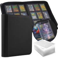 Porte-cartes de jeu de cartes à collectionner Yugioh Jinda 9 poches 360 emplacements, en cuir PU avec fermeture éclair, épaisseur 3 pouces
