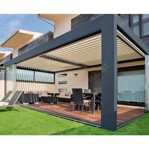 Persiana <span class=keywords><strong>de</strong></span> lujo para exteriores Toldos para el sol Patio Terraza <span class=keywords><strong>Toldo</strong></span> Gazebo eléctrico impermeable Pérgola <span class=keywords><strong>de</strong></span> aluminio <span class=keywords><strong>con</strong></span> persianas bioclimáticas - Product Image 2