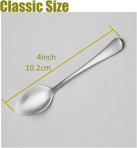 Wholesale Stainless Steel Custom Logo Eco-Friendly Classic Design Short Handle Mirror Polish Tea & <b>Coffee</b> <b>Spoons</b> - Product Image 2