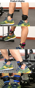 Ajustable Deportes D-Ring Fitness <span class=keywords><strong>Tobillera</strong></span> Correas Acolchadas Peso Gimnasio Cable Máquinas Entrenamiento Soporte Protección D-Ring Fitness - Product Image 4