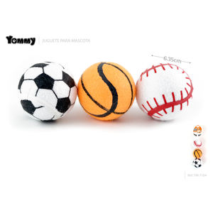 Giocattolo per Cani a Forma di Palla da Tennis Yommy 9cm, Accessorio Interattivo per Animali Domestici - Product Image 2