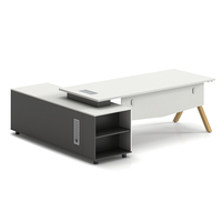 Bureau de luxe moderne en forme de L pour le patron Mobilier de bureau exécutif pour le gestionnaire de l'ordinateur de luxe