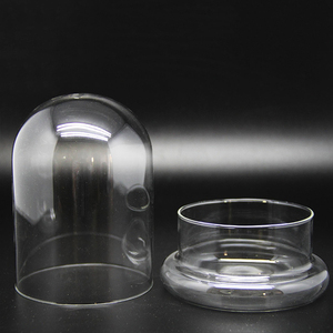 Vaso a Cupola in Vetro Borosilicato di Alta Qualità <span class=keywords><strong>con</strong></span> Base, Terrario per Mini Paesaggi Naturali, <span class=keywords><strong>Piante</strong></span> e Muschio per Decorazione da Tavolo - Product Image 4