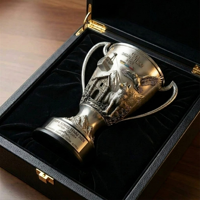 Trophée Métallique Personnalisé Édition Relief Loup Aigle et Montagne, Coupe de Récompense Événementielle 2026 pour Tournoi de Football
