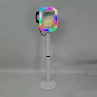 Stand iPad métallique de 13 pouces avec impression en libre-service pour double usage comme livre d'or lors de mariages et événements (1 à 7 personnes)