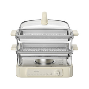 Cuiseur vapeur électrique Daewoo à 3 couches de verre, multifonctionnel, pour la cuisson à la vapeur et les ragoûts, appareil de cuisine domestique - Product Image 3