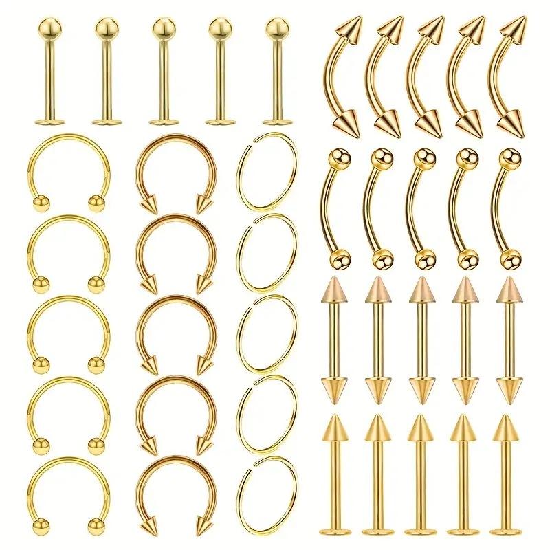 Gold nose ring style