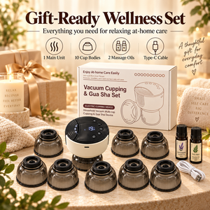 Kit de ventouses intelligentes et de Gua Sha avec 19 niveaux de succion réglables, rechargeable par USB-C, appareil de massage à lumière chaude - Product Image 4