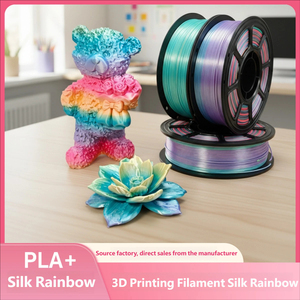 Filament PLA 1,75 mm Arc-en-ciel Soie Bleu Vert Dégradé, Solidification Rapide, Faible Tendance à la Traction, Haute Vitesse pour Imprimante 3D - Product Image 4