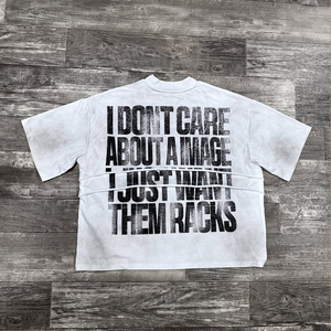 Haute qualité personnalisé poids lourd t-shirt coton Streetwear col épais surdimensionné recadrée Boxy graphique hommes T-Shirts - Product Image 5
