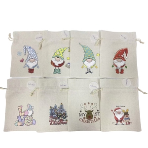Bolsa de Regalo Navideña de Algodón con Cordón, Diseño Profesional Sanas, Impresión por Transferencia Térmica a Precio de Fábrica - Product Image 4