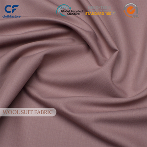 Tissu de costume en sergé brossé tissé 20 % laine Super 100's Solids, couleur <span class=keywords><strong>mauve</strong></span> clair, poids moyen, pour costume italien pour femme - Product Image 3