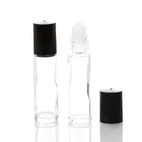 Fabricant de verre Beau bleu ambré clair Fun Roller-ball Bouteilles