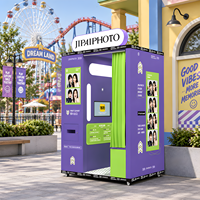 Machine de photomaton de style sport urbain, photomaton fermé avec caméra professionnelle pour les espaces de divertissement commerciaux