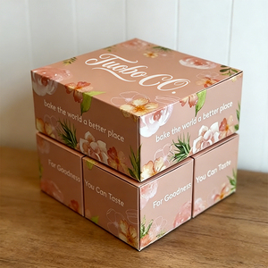 Caja de Embalaje <span class=keywords><strong>para</strong></span> Llevar de Pastelería, Galletas de Chocolate, Postres y Pan, con Logotipo Personalizado, Linda Caja de Papel <span class=keywords><strong>para</strong></span> Alimentos - Product Image 2