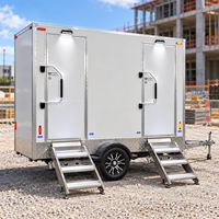 Remorque de toilettes de luxe pour extérieur, 2 postes, norme australienne, portable et mobile