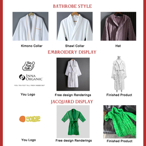 2024 baru kustom Logo grosir jubah mandi 100% katun Waffle dan Terry kain dua sisi mode pakaian tidur wanita jubah mandi
