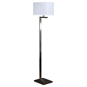 Lámpara de Pie Contemporánea de Hierro Negro con Pantalla de Tela Tipo Tambor, Base E27, para Hotel, Hogar, Sala de Estar, Dormitorio, Fuente de Luz LED - Product Image 3