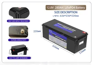 Lisha Rechargeable 12.8V New Design 280Ah LiFePO4 Lithium Battery For Electric Vehicles Energy Storage Systems