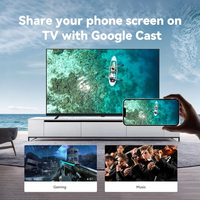 TV Pintar HDTV 4K 2K Tanpa Bingkai 32/40/50 Inci Android/Google WebOS LED LCD 120/60Hz WiFi Streaming Rumah Gaming