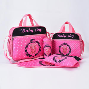 Tas jinjing popok bayi multifungsi, tas selempang bahu penata Caddy 5 dalam 1set modis - Product Image 4