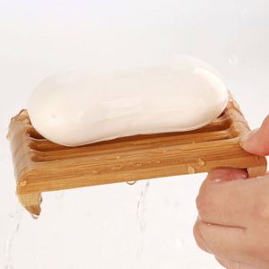 Natural <b>Bamboo</b> <b>Soap</b> <b>Dish</b> Self Draining <b>Soap</b> Holder for Bathroom Kitchen Sink - Product Image 3