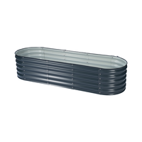 Kit de Jardinière Moderne en Acier Galvanisé, Léguitage Surélevé pour Légumes, Fleurs, Herbes et Pépinière Domestique – Vente Directe Usine