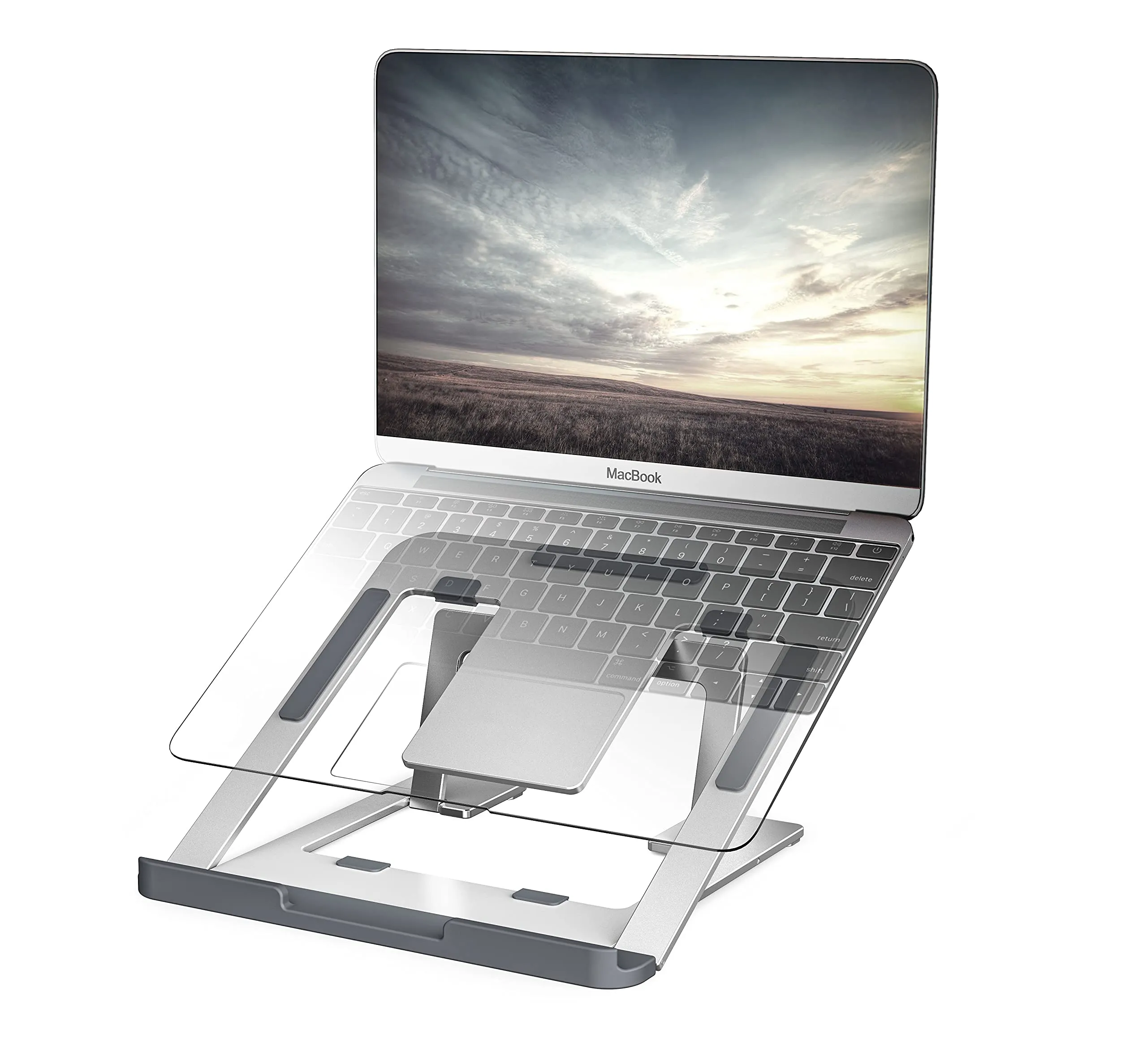 Nuovissimo supporto per Monitor per Laptop supporto per Laptop portatile regolabile Premium Pc argento alluminio NS10 PRO supporto per Laptop portatile