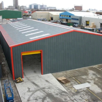 Entrepôt en structure d'acier léger avec services de soudage et de découpe, bâtiment de stockage préfabriqué