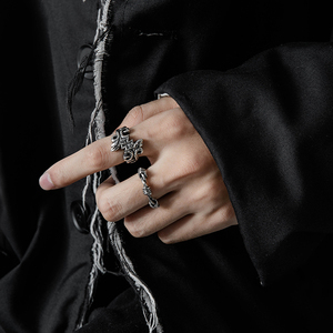 <span class=keywords><strong>Bague</strong></span> Chrétienne VAF Cross Crossiant en Acier Inoxydable, Anillos Religiosos Cristianos, Motif Fleur et Vigne - Product Image 3