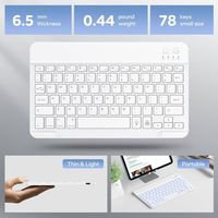 Clavier sans fil ultra-mince et portable OEM ODM avec rétroéclairage 7 couleurs rechargeable pour tablettes et appareils mobiles