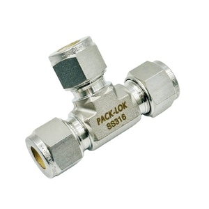 Geschmiedetes Kompressionsrohrfitting 316 Edelstahl NPT Gleichmäßiges T-Stück mit Sechskantkopf - Product Image 1